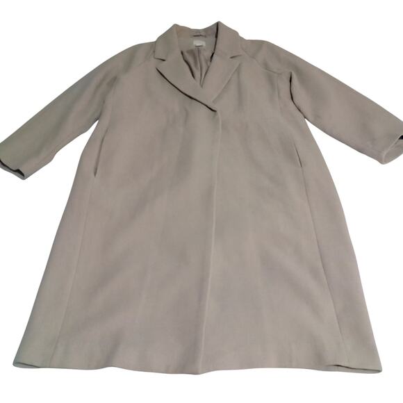 H & M Women's Double Breasted Knee Length Midi Coat in Woven Fabric Size Small - Picture 4 of 16
